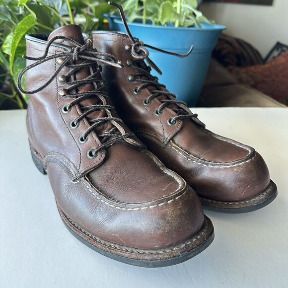 Red Wing 2954 Men\'s 10 D Brown Copper Moc Toe Amber Portage Heritage Work Boots main image 9